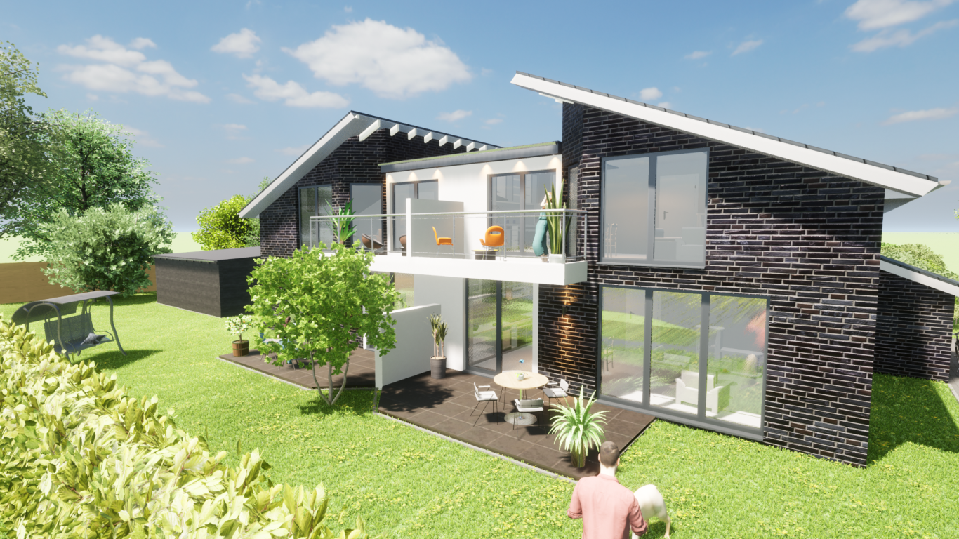 Hinteransicht von rechts