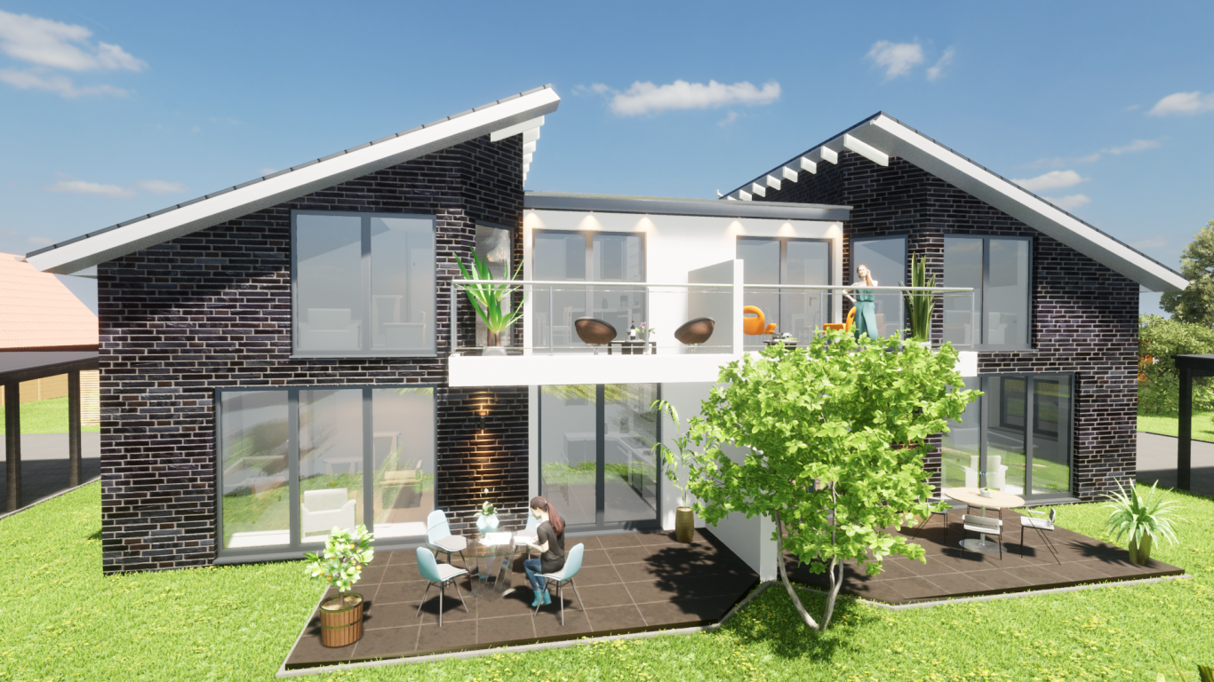 Hinteransicht von links